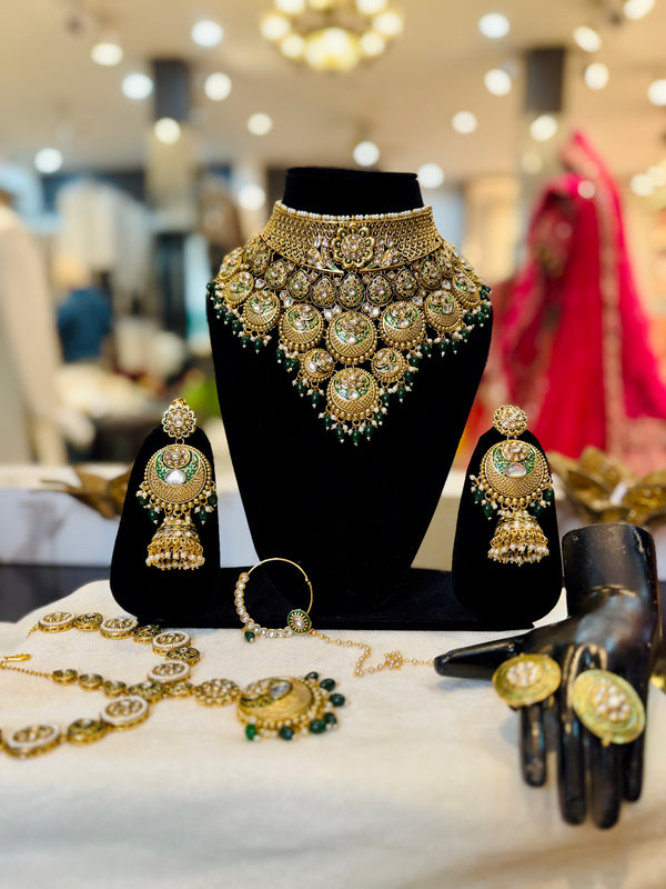 Gold Semi Bridal Set