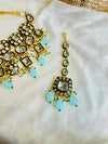 Kundan Mint Necklace Set