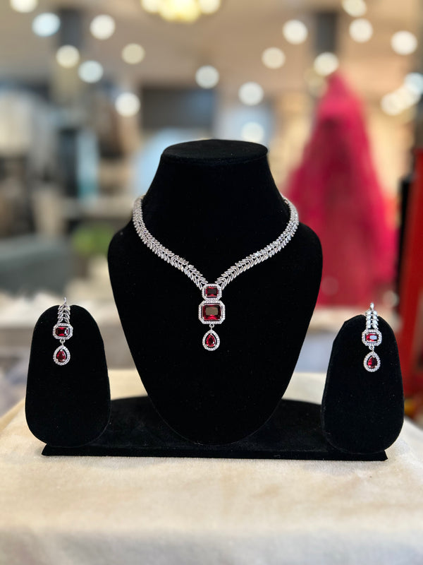 Box Stone Necklace Set