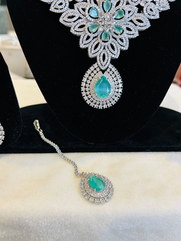 Mint Rangoli AD Necklace